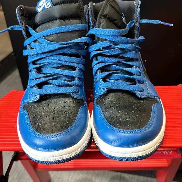 🔥🔥 Nike Air Jordan 1 Retro High OG Dark Marina Blue - Picture 6 of 9